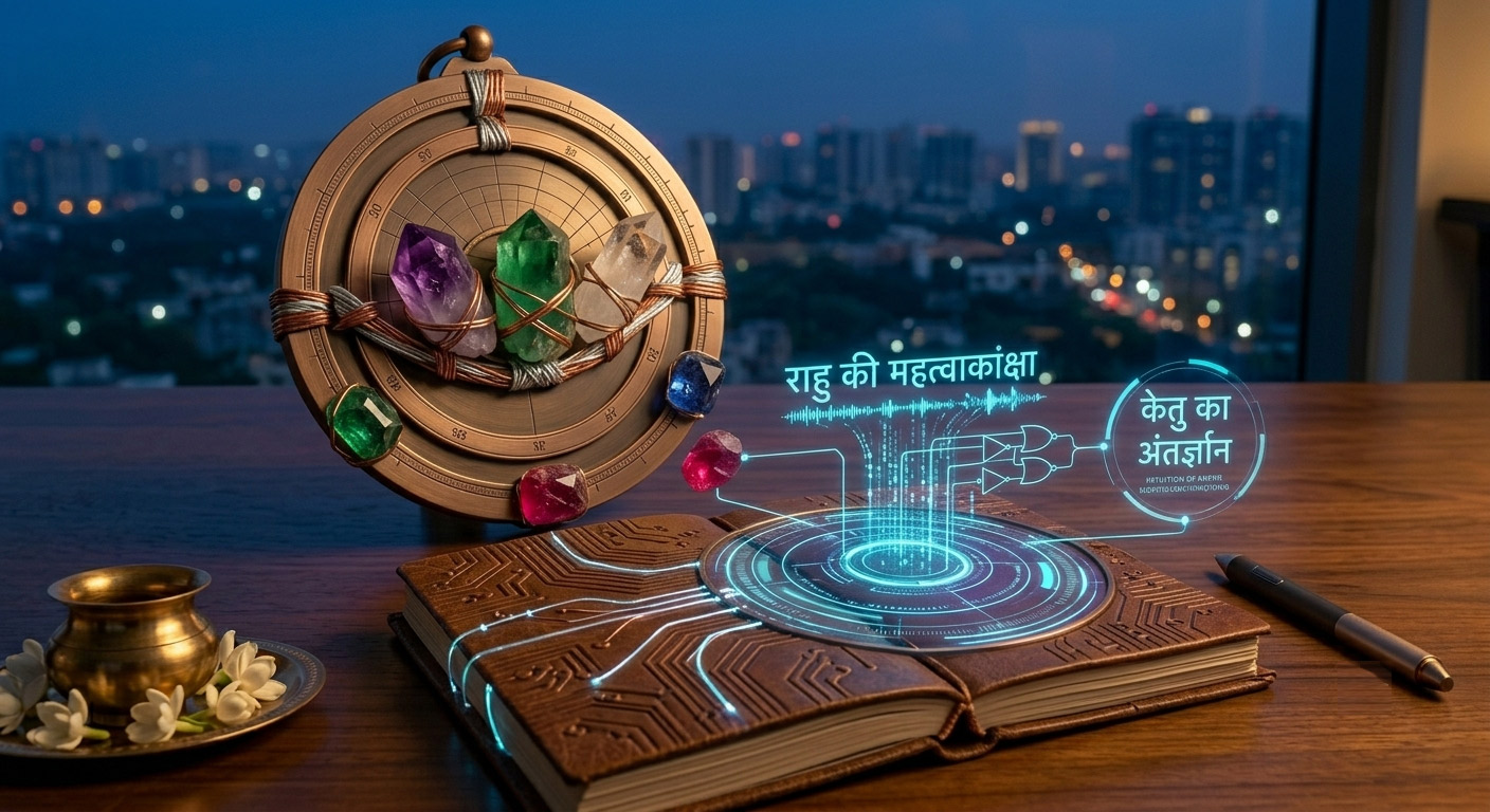 शून्य से शिखर तक: राहु की महत्वाकांक्षा और केतु के अंतर्ज्ञान का व्यावसायिक संतुलन